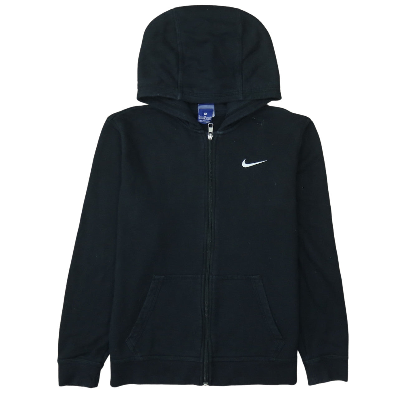 Nike Boys Black Full Zip Hoodie XL 13-15 Years Fleece Logo Sportswear