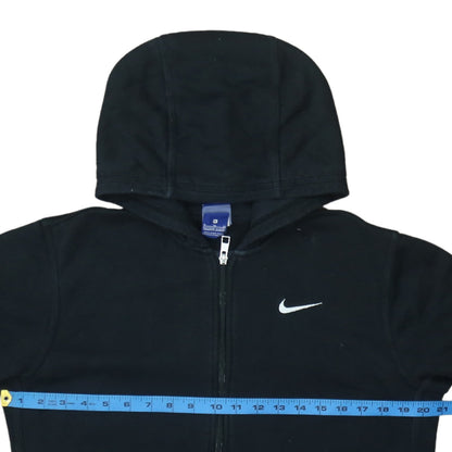 Nike Boys Black Full Zip Hoodie XL 13-15 Years Fleece Logo Sportswear