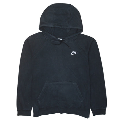 Nike Men's Black Pullover Hoodie L Logo Fleece Sweatshirt
