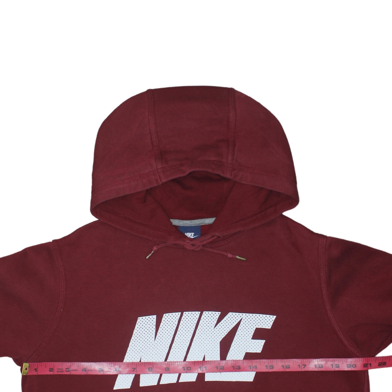 Nike Men's Red Pullover Hoodie M Regular Fit Fleece Sweatshirt