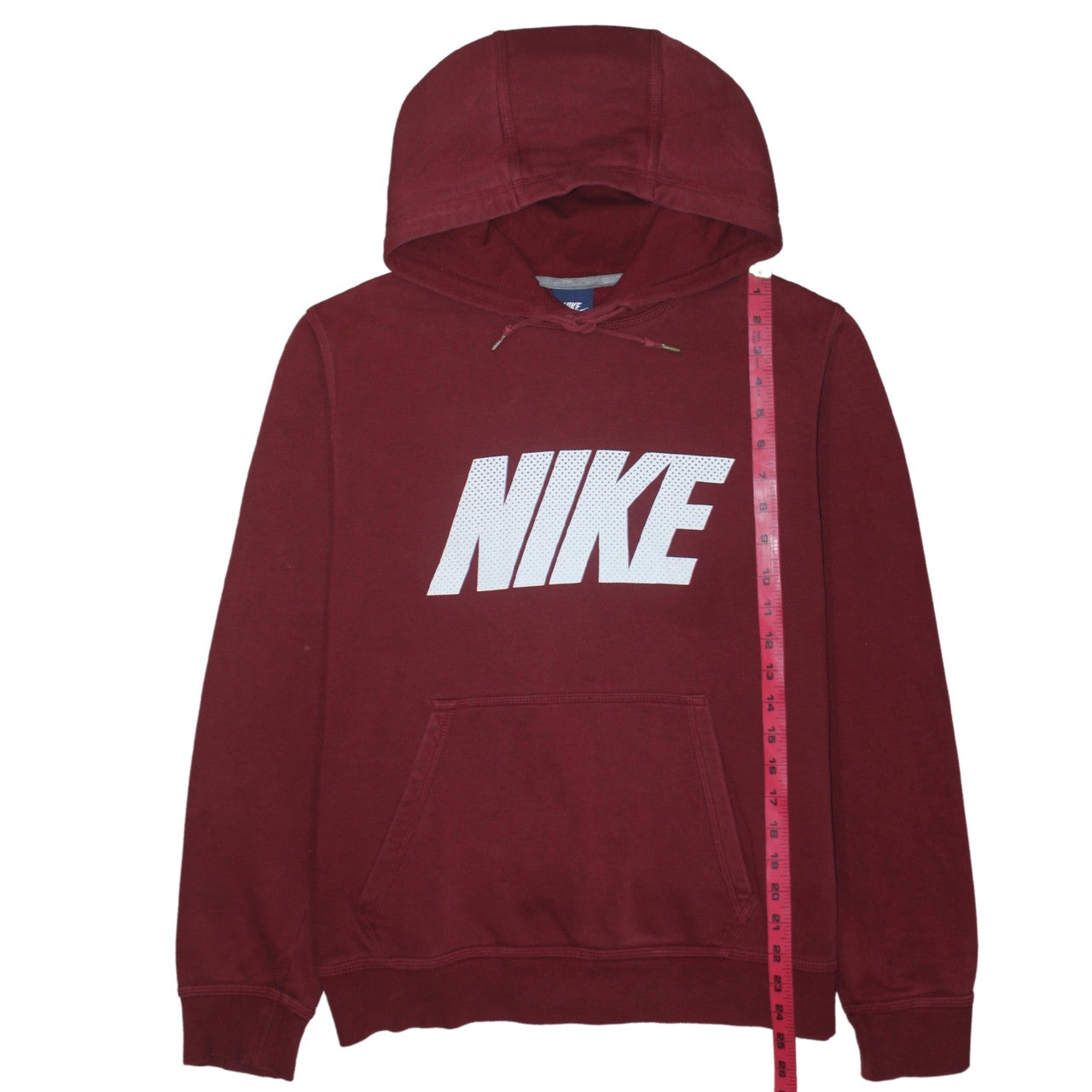 Nike Men's Red Pullover Hoodie M Regular Fit Fleece Sweatshirt