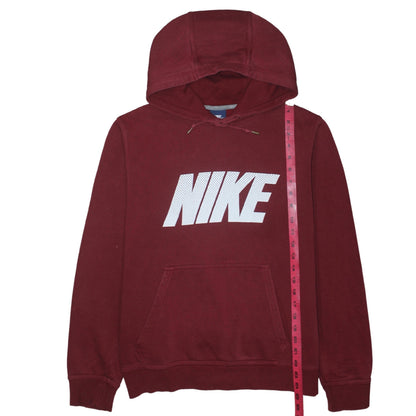 Nike Men's Red Pullover Hoodie M Regular Fit Fleece Sweatshirt
