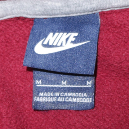Nike Men's Red Pullover Hoodie M Regular Fit Fleece Sweatshirt