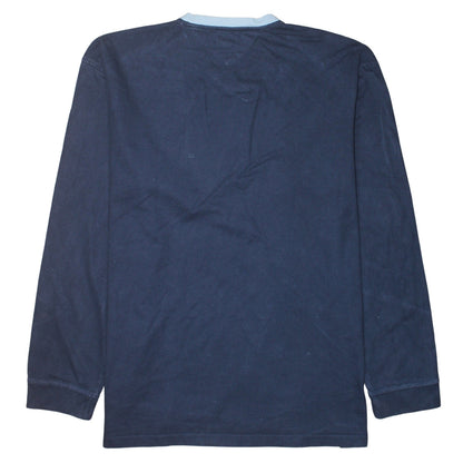 Tommy Hilfiger Men's Blue V-Neck Long Sleeve Cotton Sweatshirt 2XL
