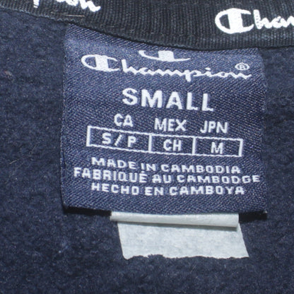 Champion Men’s Black Small Logo Tape Pullover Sweatshirt