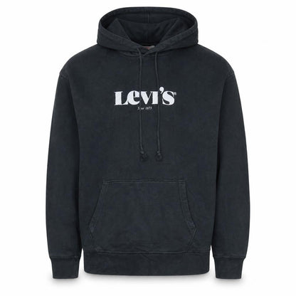 Levi's Men's Black M Pullover Hoodie with Logo Print