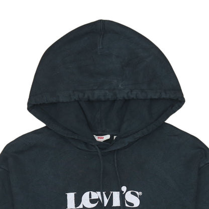 Levi's Men's Black M Pullover Hoodie with Logo Print