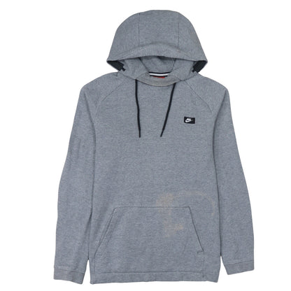 Nike Men's Grey Pullover Hoodie M Regular Fit Cotton Blend