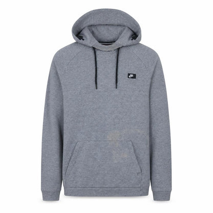 Nike Men's Grey Pullover Hoodie M Regular Fit Cotton Blend