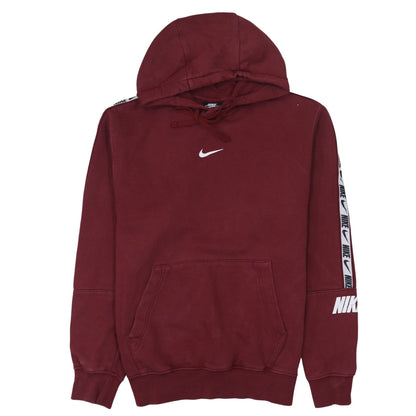 Nike Men's Red Pullover Hoodie L Logo Sportswear Fleece