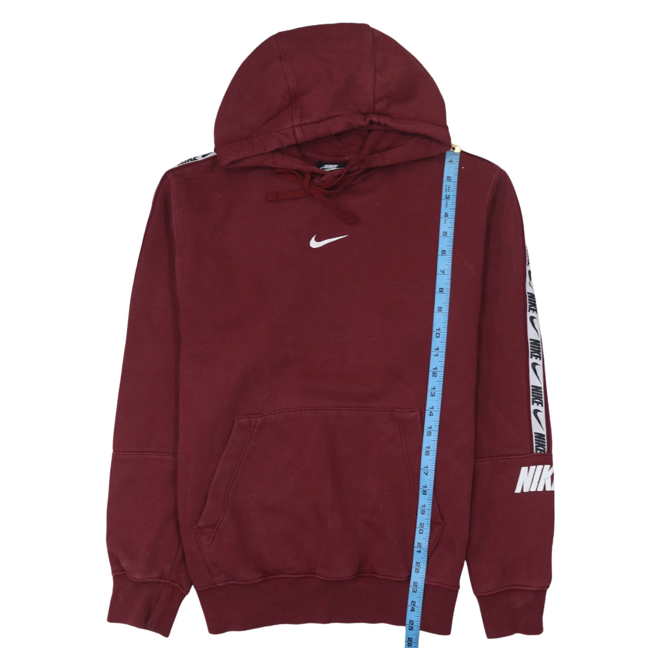 Nike Men's Red Pullover Hoodie L Logo Sportswear Fleece