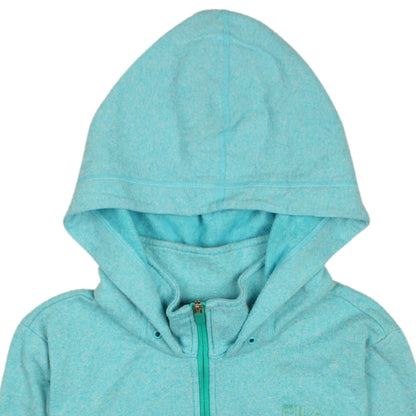 FILA Sport Womens Blue XL 1/4 Zip Hooded Sweatshirt Fleece Pullover