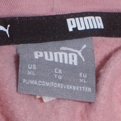 Puma Womens Pink Pullover Hoodie XL Relaxed Fit Casual Sweatshirt