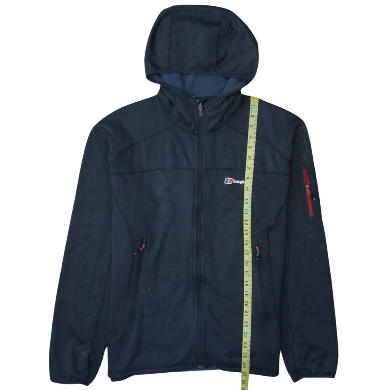 Berghaus Men's Black XL Full Zip Hooded Fleece Jacket