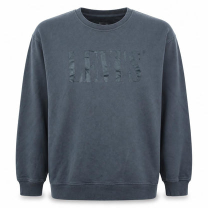 Levi's Men's Grey Relaxed Fit Logo Crew Neck Sweatshirt Size M