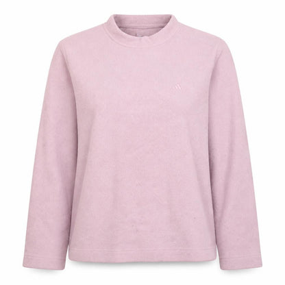 Adidas Women Pink Fleece Pullover Sweatshirt UK 16