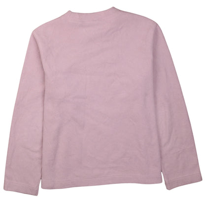 Adidas Women Pink Fleece Pullover Sweatshirt UK 16