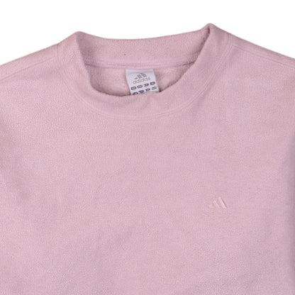 Adidas Women Pink Fleece Pullover Sweatshirt UK 16
