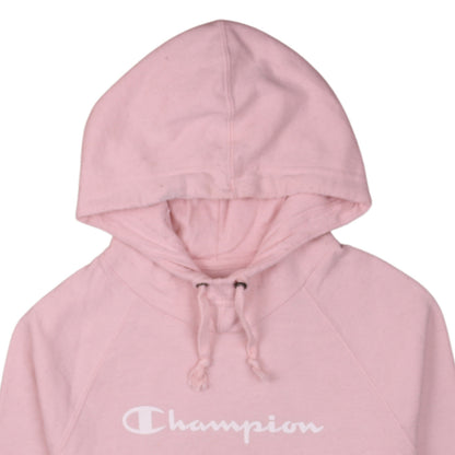 Champion Women's Pink Pullover Hoodie Small Cotton Blend