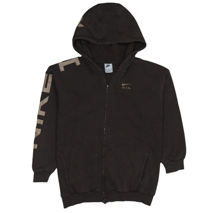 Nike Boys Black Full Zip Hoodie 146cm Fleece Lined Sportswear