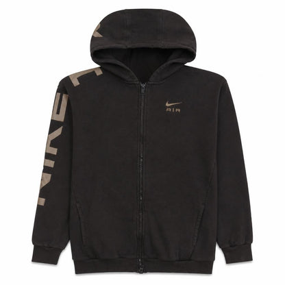 Nike Boys Black Full Zip Hoodie 146cm Fleece Lined Sportswear