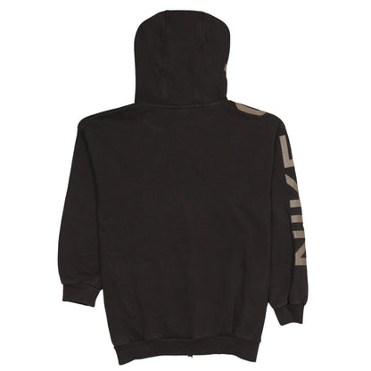 Nike Boys Black Full Zip Hoodie 146cm Fleece Lined Sportswear