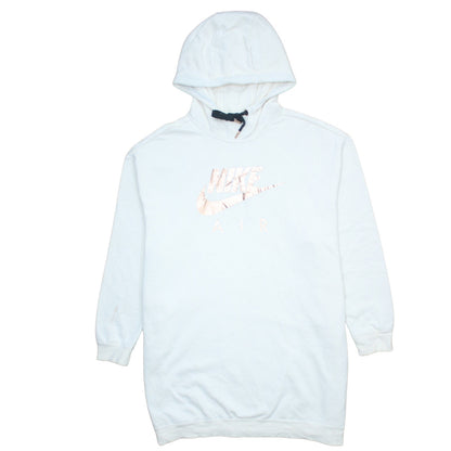 Nike Women’s White Pullover Hoodie Medium – Hooded Sweatshirt with Metallic Logo
