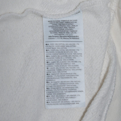 Nike Women’s White Pullover Hoodie Medium – Hooded Sweatshirt with Metallic Logo