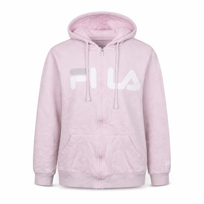 Fila Womens Pink Full Zip Hoodie Size 8 Hooded Sweatshirt