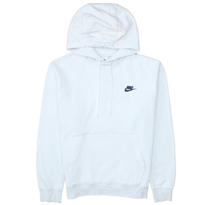Nike Women White Medium Pullover Hoodie Cotton Blend