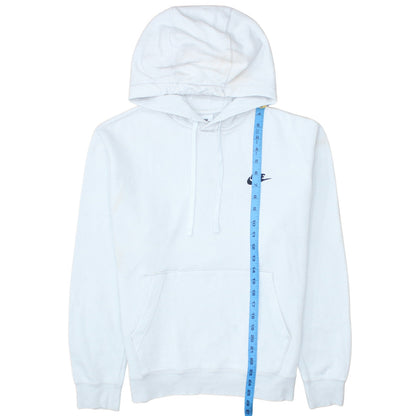 Nike Women White Medium Pullover Hoodie Cotton Blend