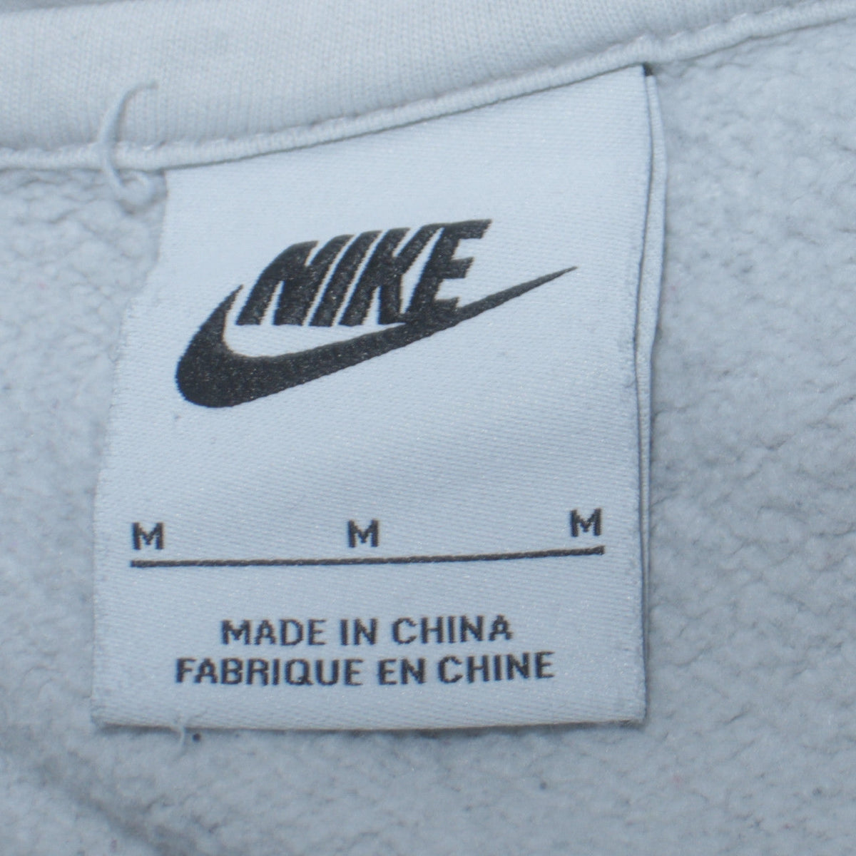 Nike Women White Medium Pullover Hoodie Cotton Blend