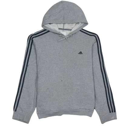 adidas Mens Grey Pullover Hoodie L Regular Fit Sportswear