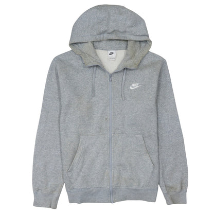 Nike Men’s Grey Full Zip Hoodie M Fleece Lined Sportswear