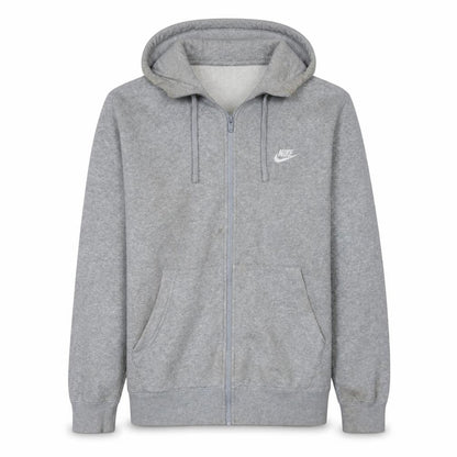 Nike Men’s Grey Full Zip Hoodie M Fleece Lined Sportswear
