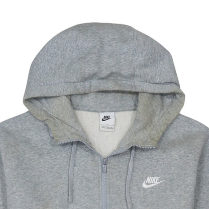 Nike Men’s Grey Full Zip Hoodie M Fleece Lined Sportswear