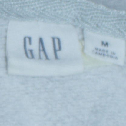 GAP Women Grey Full Zip Hoodie Sweatshirt Size M Cotton Blend