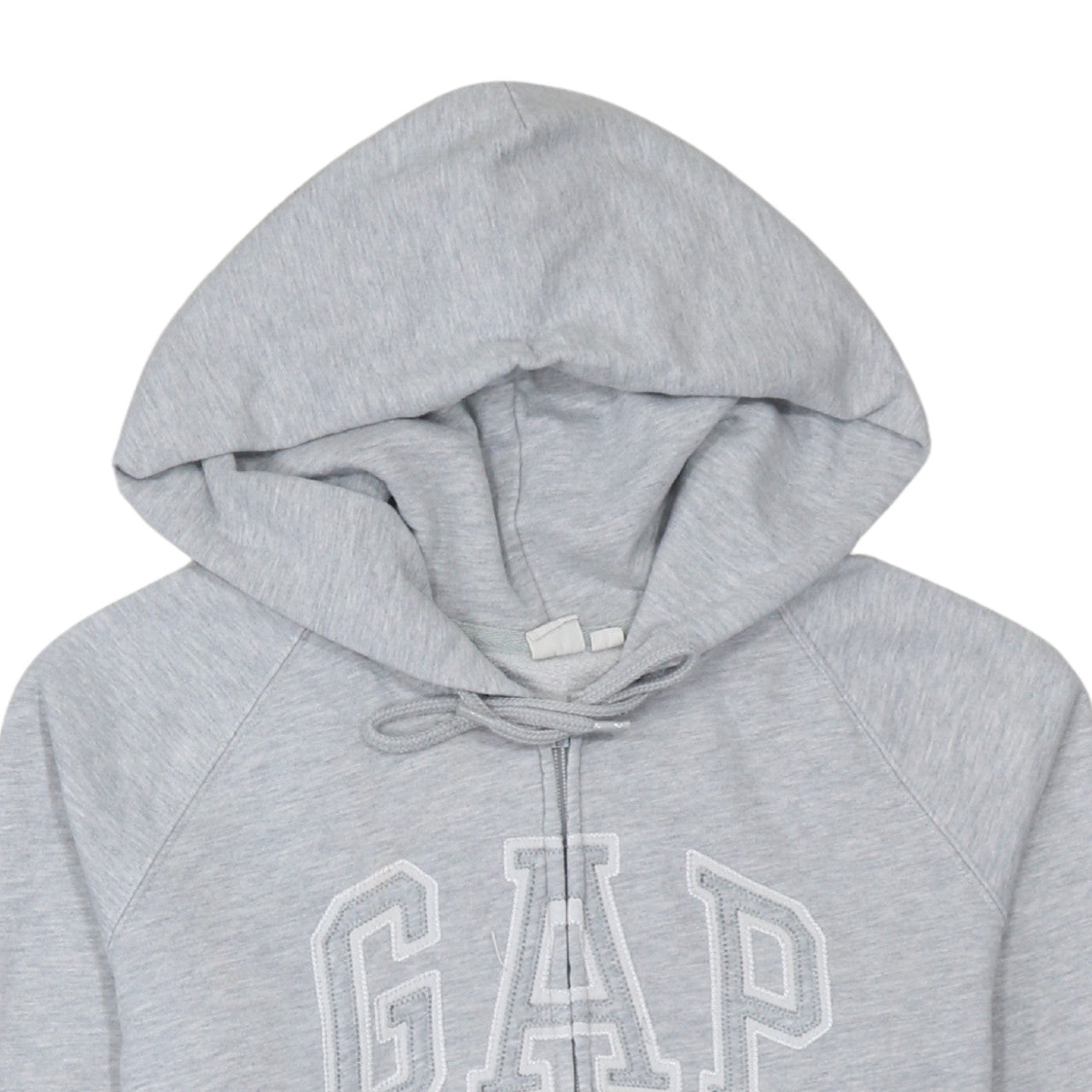 GAP Women Grey Full Zip Hoodie Sweatshirt Size M Cotton Blend