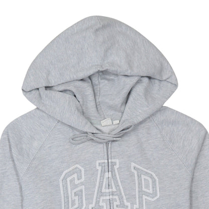 GAP Women Grey Full Zip Hoodie Sweatshirt Size M Cotton Blend
