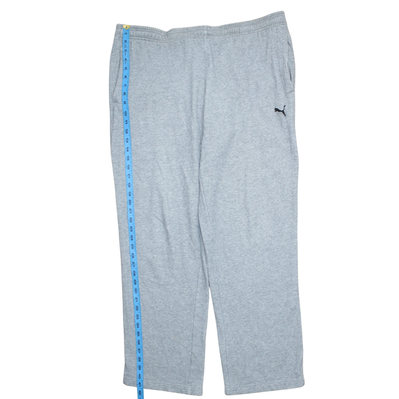 Puma Men's Grey L Sweatpants Joggers Elastic Waist Soft Cotton Blend