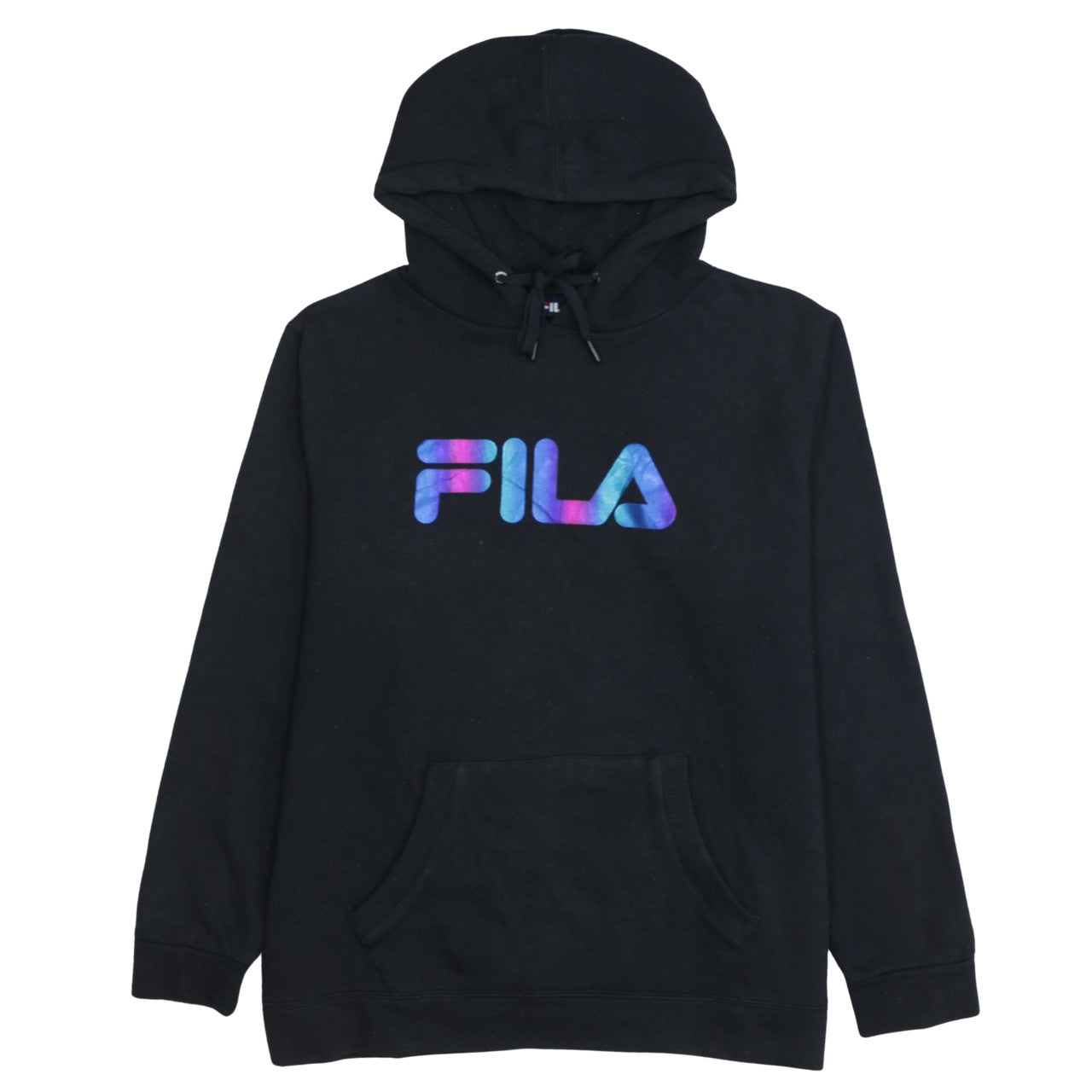 Fila Men's Black Pullover Hoodie XL Logo Graphic Sportswear