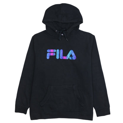 Fila Men's Black Pullover Hoodie XL Logo Graphic Sportswear