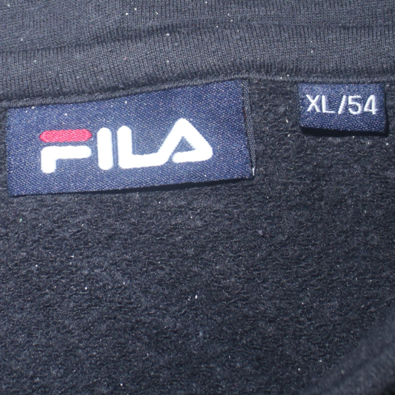 Fila Men's Black Pullover Hoodie XL Logo Graphic Sportswear