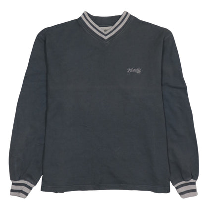 Schott NYC Men's Blue V-Neck Cotton Pullover Sweatshirt M