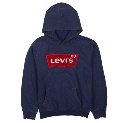 Levi's Boys Blue Pullover Hoodie 12-13 Years Logo Fleece Sweatshirt
