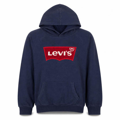 Levi's Boys Blue Pullover Hoodie 12-13 Years Logo Fleece Sweatshirt