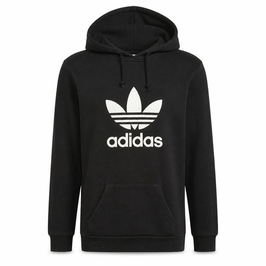 Adidas Men's Black Pullover Hoodie XS Logo Fleece Sweatshirt
