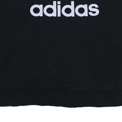 Adidas Womens Black 2XL Crew Neck Logo Pullover Sweatshirt