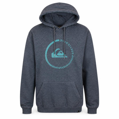 Quiksilver Men Grey Pullover Hoodie Small Graphic Logo
