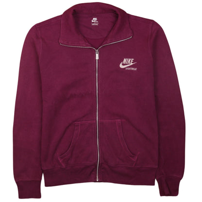 Nike Women's Purple Track Jacket L Full Zip Sportswear